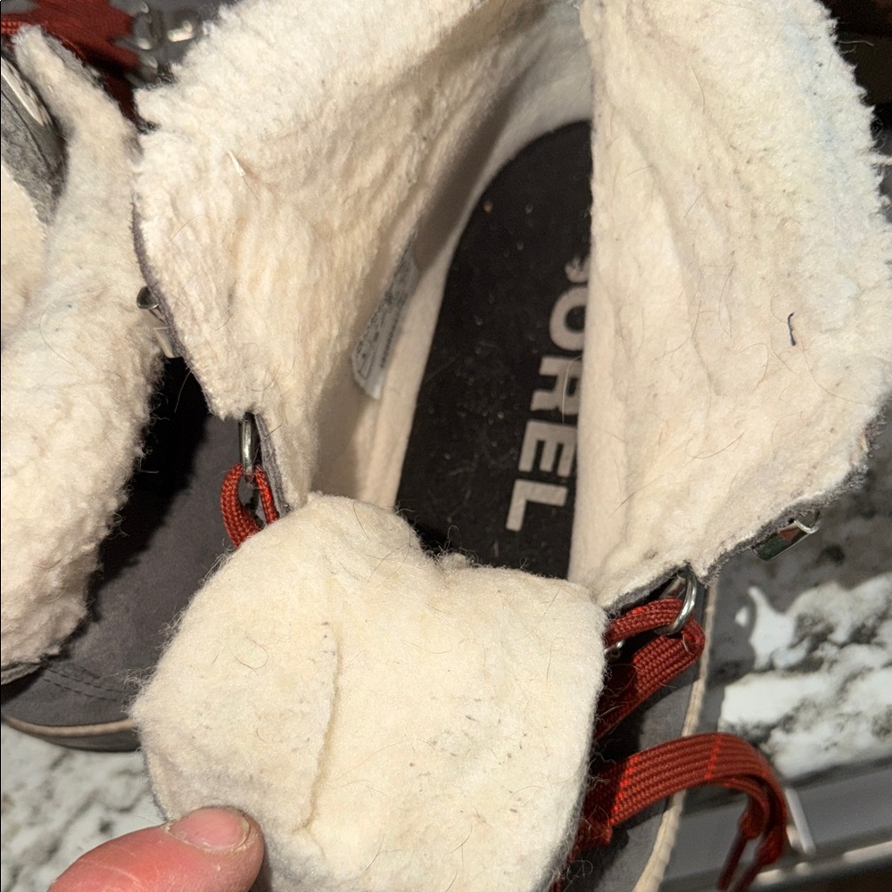 Sorel Gray and Red Winter Boots - Picture 10 of 11